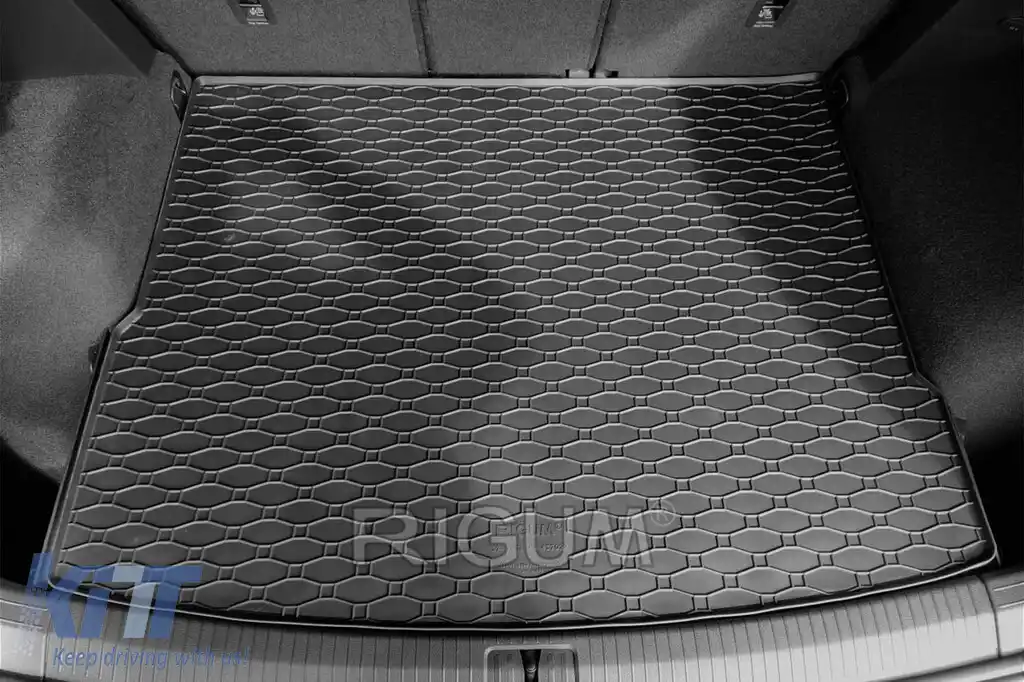Covor de cauciuc pentru portbagaj de la Rigum, potrivit pentru Volkswagen Tiguan 2016-2020, după 2020 cu podeaua portbagajului în poziția superioară-image-6225786