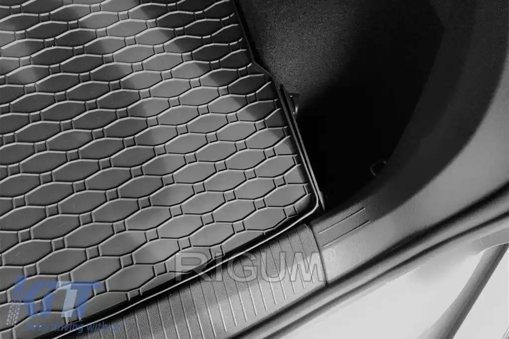 Covor de cauciuc pentru portbagaj de la Rigum, potrivit pentru Volkswagen Tiguan 2016-2020, după 2020 cu podeaua portbagajului în poziția superioară-image-6225788
