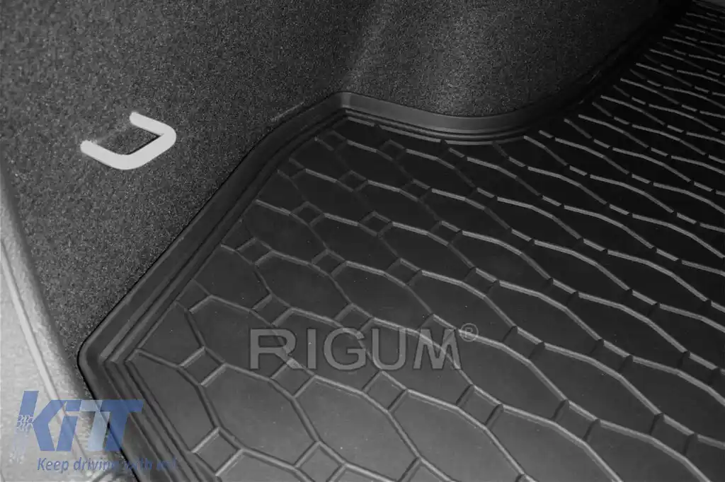 Covor de cauciuc pentru portbagaj de la Rigum, potrivit pentru Volkswagen T-Roc după 2017, cu podeaua portbagajului în poziția superioară-image-6225944