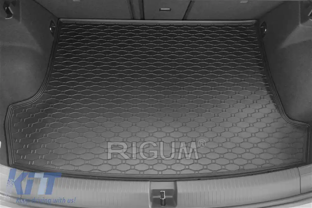 Covor de cauciuc pentru portbagaj de la Rigum, potrivit pentru Volkswagen T-Roc după 2017, cu podeaua portbagajului în poziția superioară-image-6225945