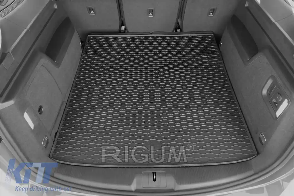 Covor de cauciuc pentru portbagaj de la Rigum, potrivit pentru Volkswagen Sharan 5 locuri, Seat Alhambra 5 locuri după 2010, Alhambra 7 locuri după 2010 cu rândul 3 de scaune pliat-image-6225951