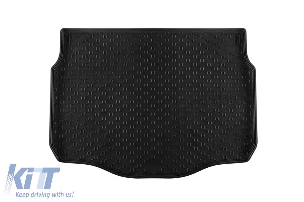 Covor de cauciuc pentru portbagaj de la Rigum potrivit pentru Citroën C4 Cactus 2014-2018, C4 Cactus după 2018, 1 bucată, negru