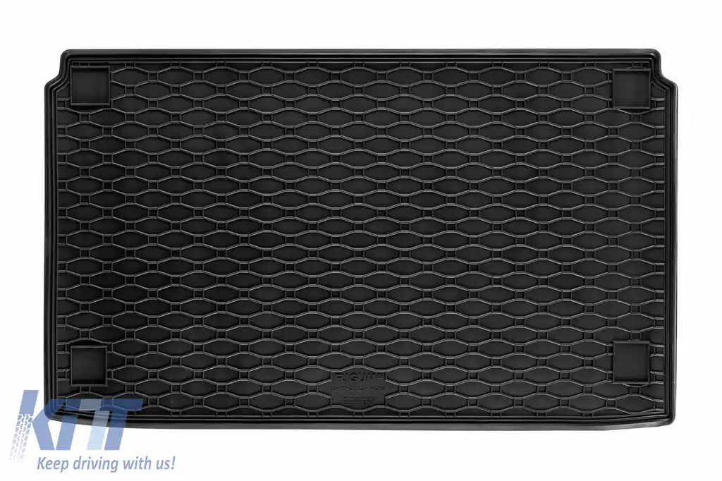Covor de cauciuc pentru portbagaj de la Rigum, potrivit pentru Hyundai i20 hatchback după 2020, cu podeaua portbagajului în poziția superioară