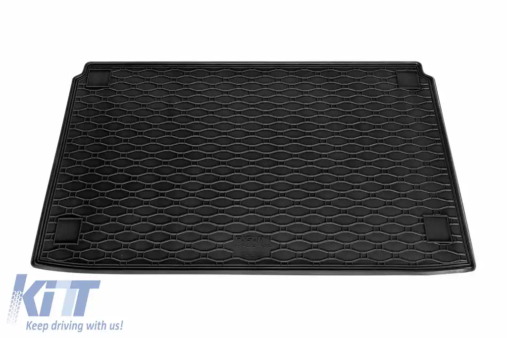 Covor de cauciuc pentru portbagaj de la Rigum, potrivit pentru Hyundai i20 hatchback după 2020, cu podeaua portbagajului în poziția superioară-image-6243344