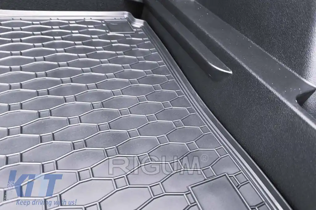 Covor de cauciuc pentru portbagaj de la Rigum, potrivit pentru Hyundai i20 hatchback după 2020, cu podeaua portbagajului în poziția superioară-image-6243346