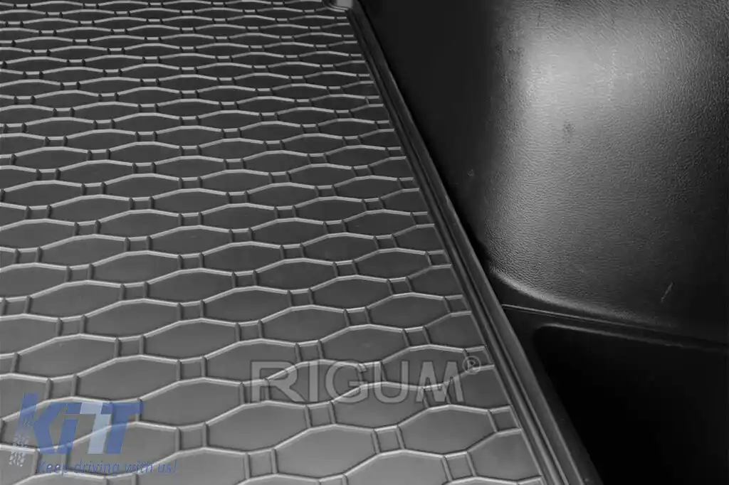 Covor de cauciuc pentru portbagaj de la Rigum, potrivit pentru Jeep Compass, Compass PHEV după 2017 cu podeaua portbagajului în poziția superioară sau inferioară, Jeep Compass, Compass PHEV după 2021 -image-6243378