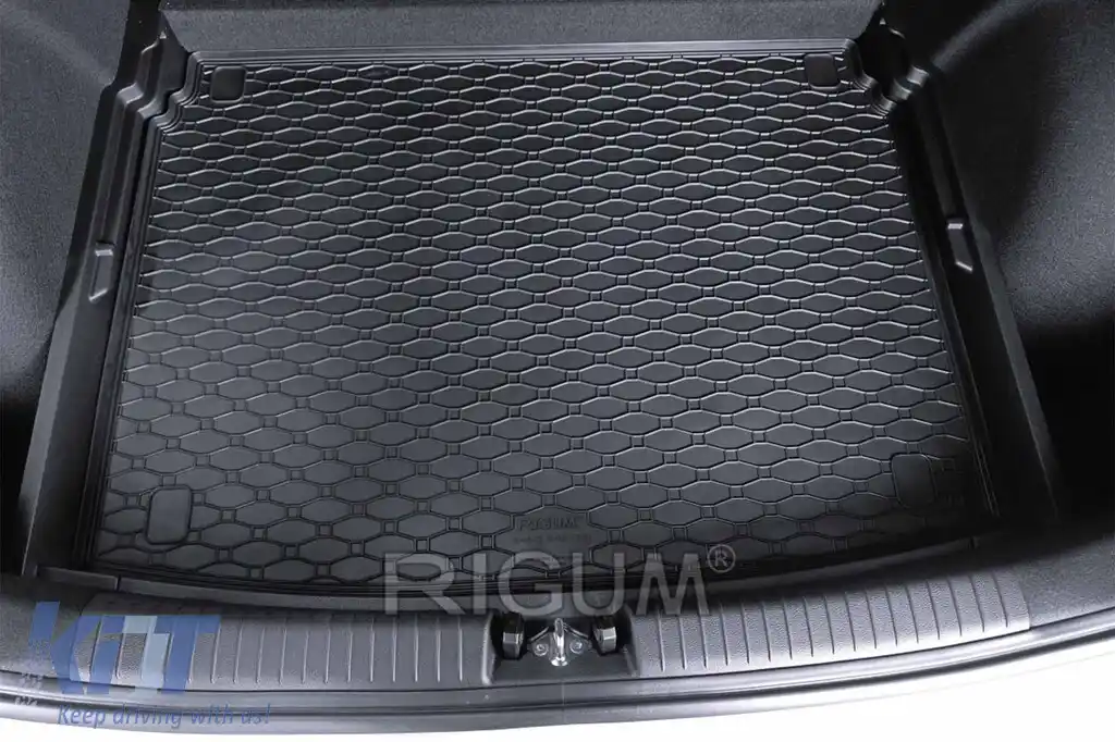 Covor de cauciuc pentru portbagaj de la Rigum, potrivit pentru Kia Ceed hatchback după 2018, cu podeaua portbagajului în poziția inferioară-image-6243415