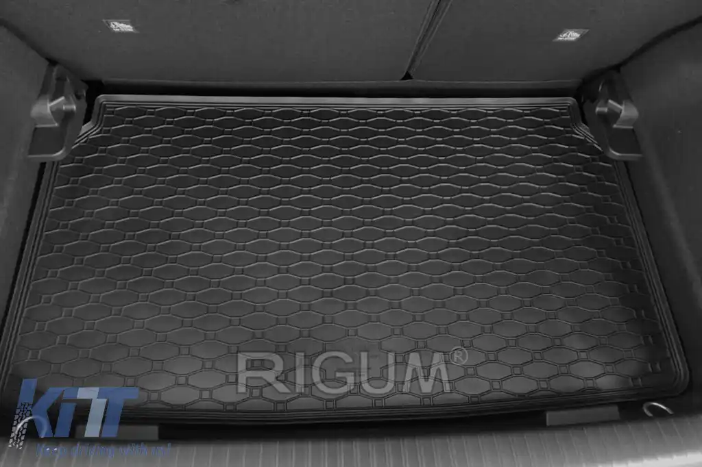 Covor de cauciuc pentru portbagaj de la Rigum, potrivit pentru Opel Mokka după 2021, cu podeaua portbagajului în poziția superioară, negru-image-6243509