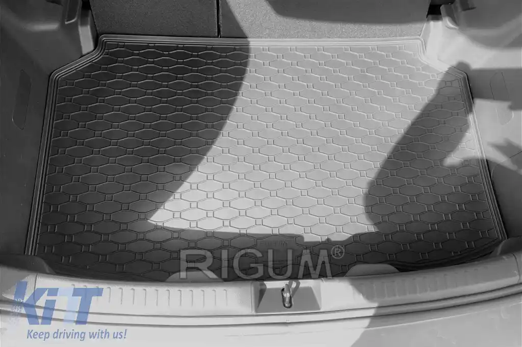 Covor de cauciuc pentru portbagaj de la Rigum, potrivit pentru Toyota Yaris, Yaris Hybrid după 2020, Mazda 2 Hybrid după 2022, negru-image-6243779