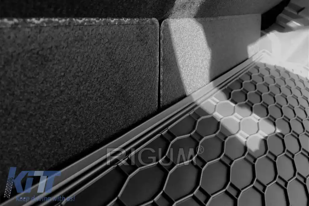 Covor de cauciuc pentru portbagaj de la Rigum, potrivit pentru Toyota Yaris, Yaris Hybrid după 2020, Mazda 2 Hybrid după 2022, negru-image-6243781