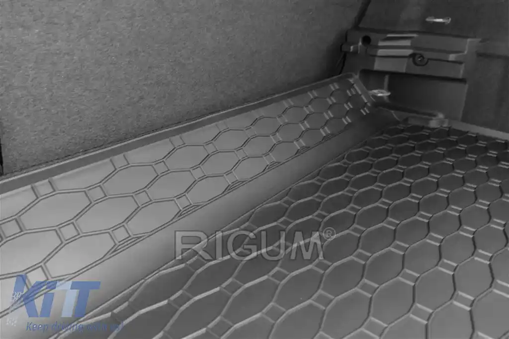 Covor de cauciuc pentru portbagaj de la Rigum potrivit pentru Volkswagen T-Cross după 2019, cu podeaua portbagajului în poziția superioară sau inferioară-image-6243840