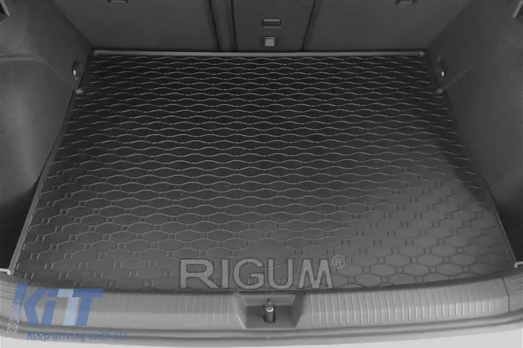 Covor de cauciuc pentru portbagaj de la Rigum, potrivit pentru Volkswagen Golf 8 hatchback, Golf 8 hatchback GTE după 2020-image-6243845