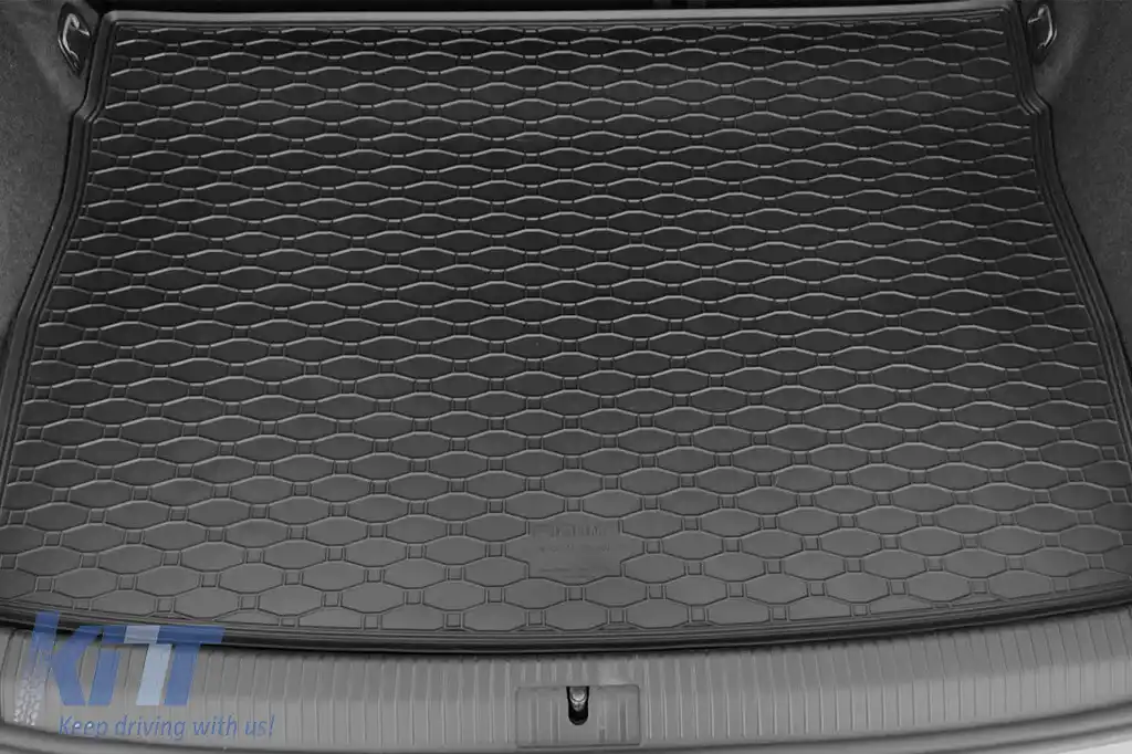 Covor de cauciuc pentru portbagaj de la Rigum, potrivit pentru Volkswagen Golf Sportsvan 2014-2020, cu podeaua portbagajului în poziția superioară-image-6243888