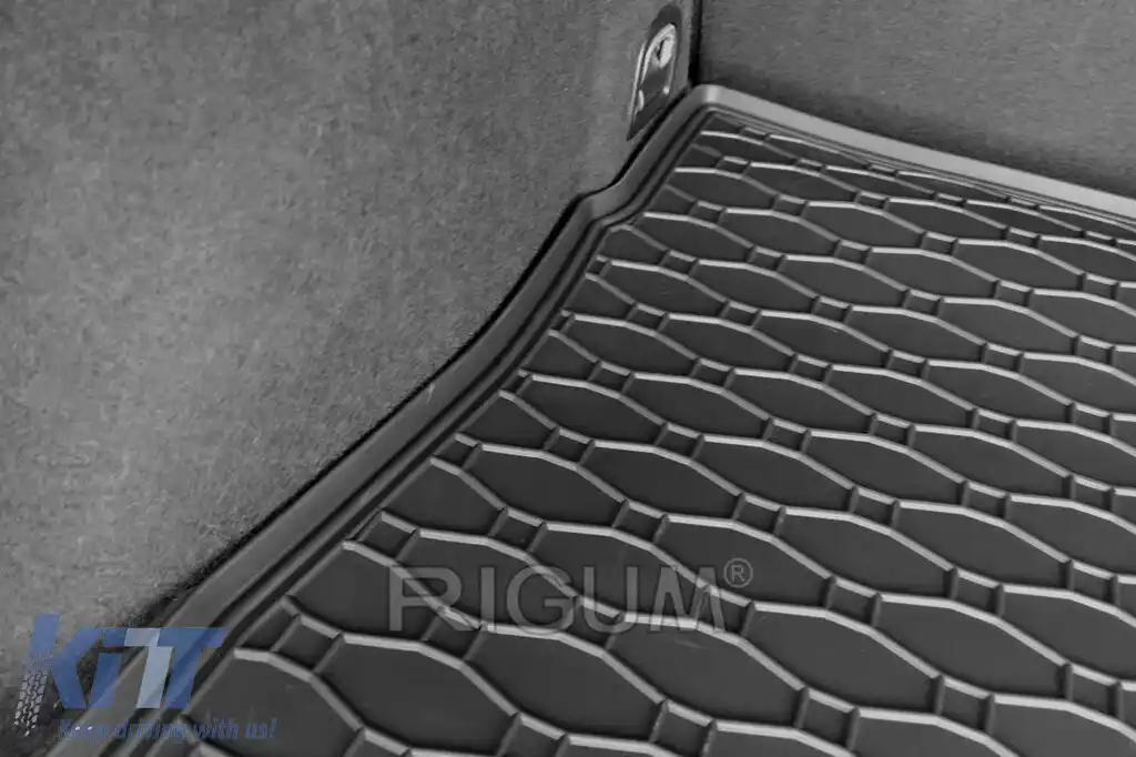 Covor de cauciuc pentru portbagaj de la Rigum, potrivit pentru Volkswagen Golf Sportsvan 2014-2020, cu podeaua portbagajului în poziția superioară-image-6243890