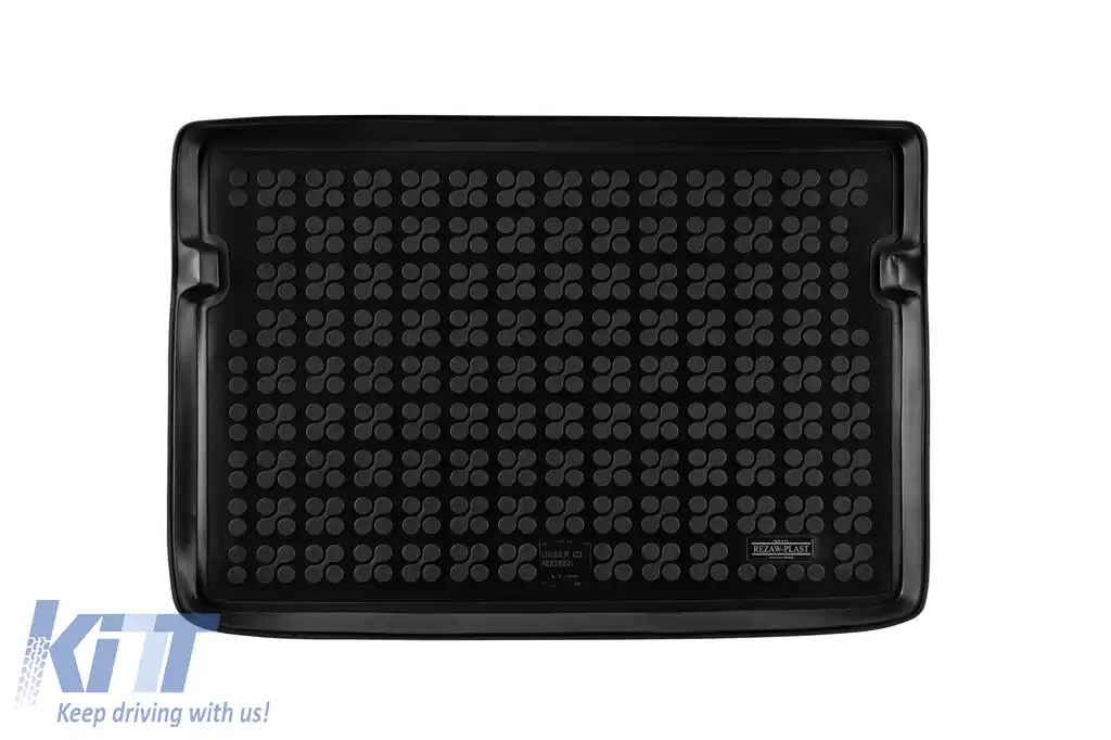 Covor de cauciuc pentru portbagaj de la Rezaw-Plast potrivit pentru Citroen C3 Aircross după 2017 cu podeaua portbagajului în poziția superioară