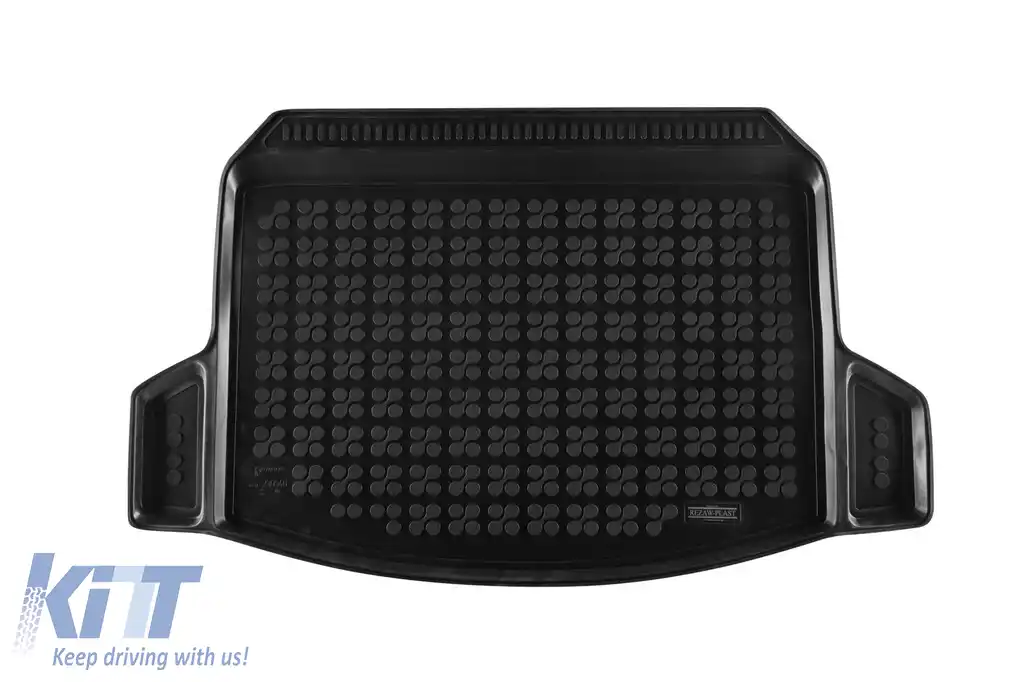 Covor de cauciuc pentru portbagaj de la Rezaw-Plast, potrivit pentru Honda Civic HeV după 2020, Liftback, versiune fără subwoofer, cu kit de reparare, 1 bucată, negru