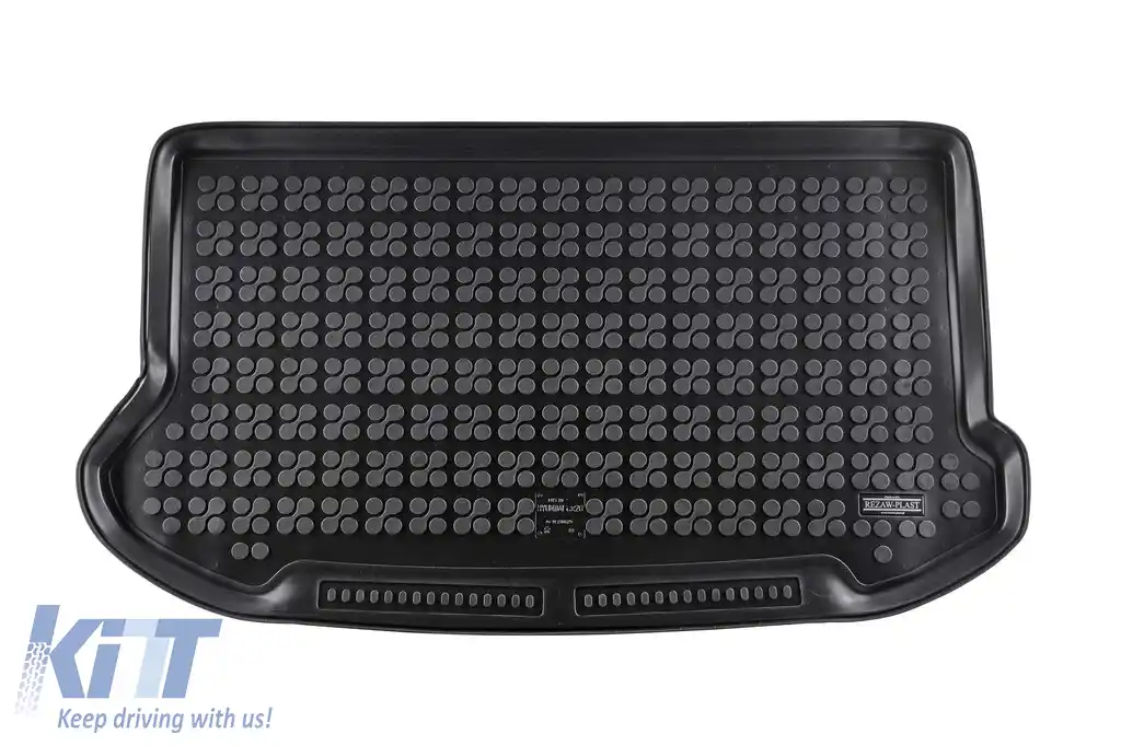 Covor de cauciuc pentru portbagaj de la Rezaw-Plast potrivit pentru Hyundai iX20 2010-2018 cu podeaua portbagajului în poziția superioară