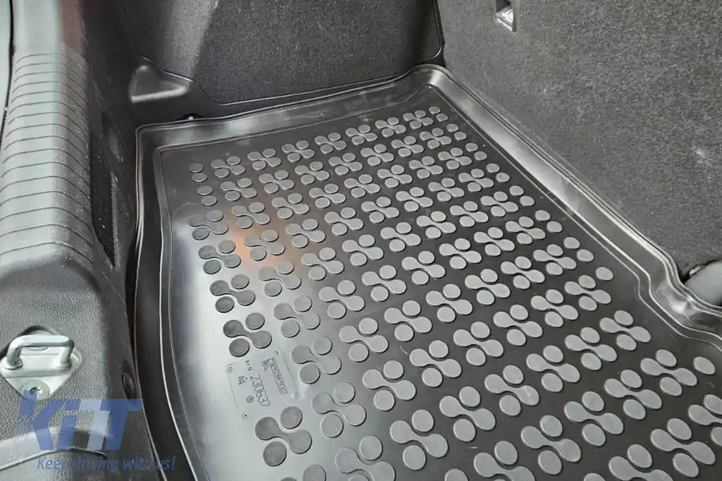 Covor de cauciuc pentru portbagaj de la Rezaw-Plast potrivit pentru Hyundai i20 Active, Classic, Classic Plus versiunea 2014-2020 fără podea de portbagaj ajustabilă-image-6217442