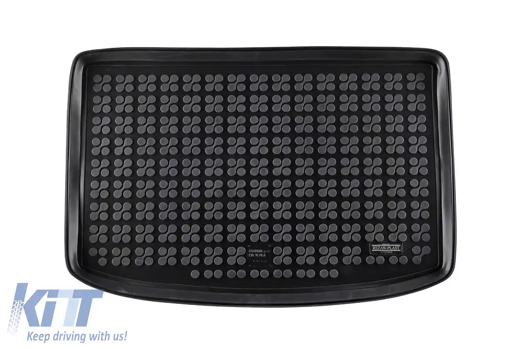 Covor de cauciuc pentru portbagaj de la Rezaw-Plast potrivit pentru Hyundai iX20 2010-2018 cu podeaua portbagajului în poziția inferioară