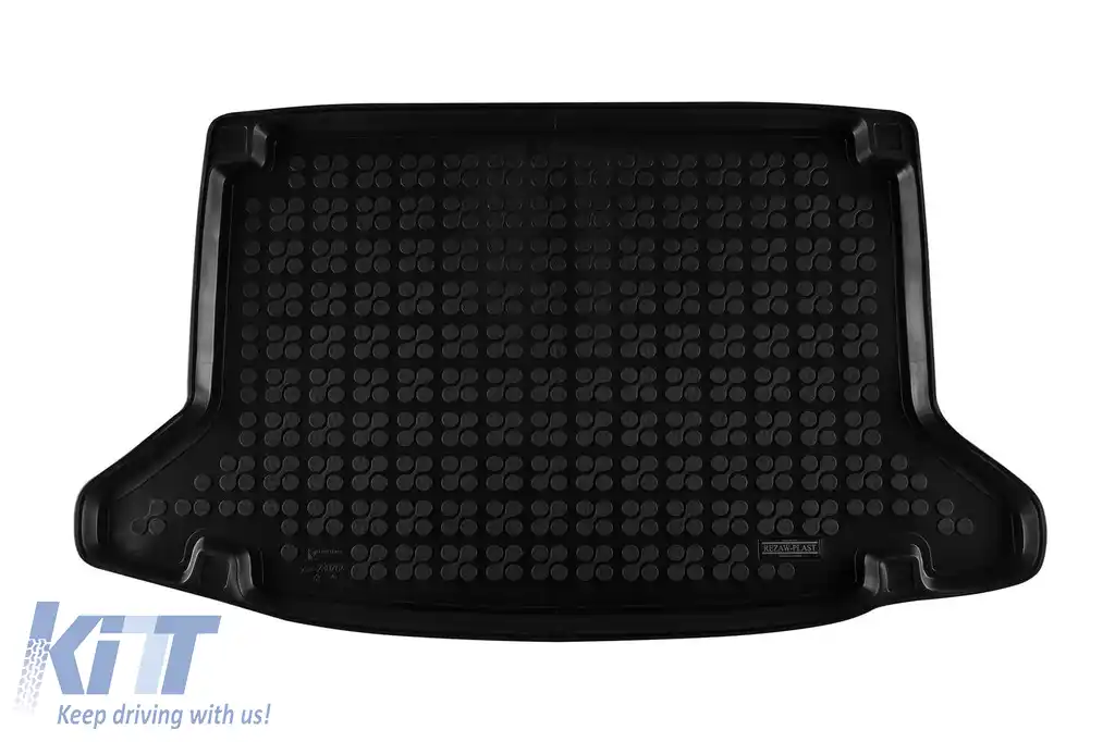 Covor de cauciuc pentru portbagaj de la Rezaw-Plast potrivit pentru Kia E-Niro 2019-2022 cu podeaua portbagajului în poziția superioară, versiune electrică