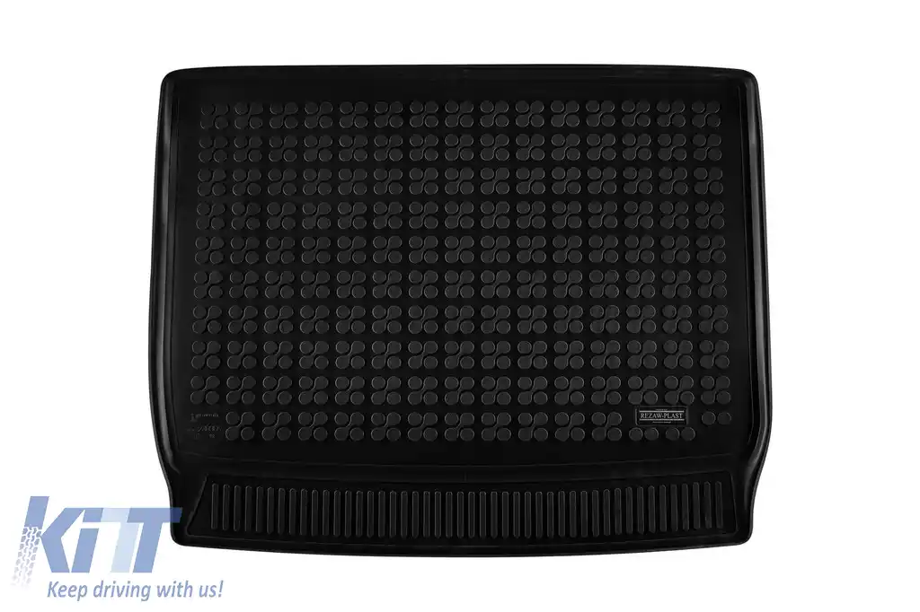 Covor de cauciuc pentru portbagaj de la Rezaw-Plast, potrivit pentru Mercedes GLC X253 după versiunea din 2019, cu podea de portbagaj ajustabilă, potrivit pentru versiunile PHEV și 4x4.