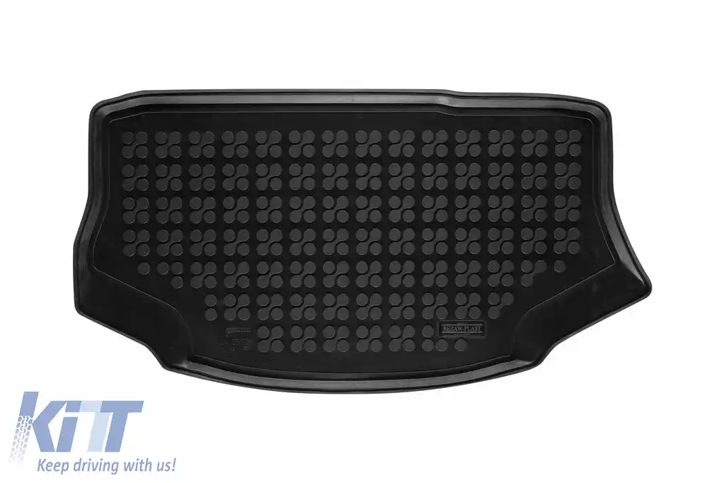Covor de cauciuc pentru portbagaj de la Rezaw-Plast potrivit pentru Nissan Leaf ZE0 2010-2013 cu podeaua portbagajului în poziția inferioară