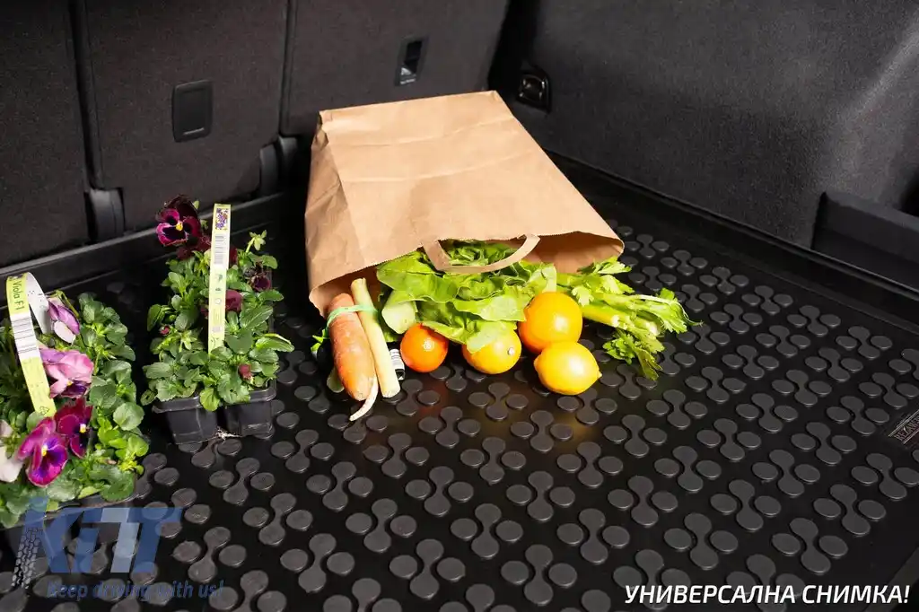 Covor de cauciuc pentru portbagaj de la Rezaw-Plast potrivit pentru Opel Corsa D 2006-2014 cu podeaua portbagajului în poziția superioară-image-6218017