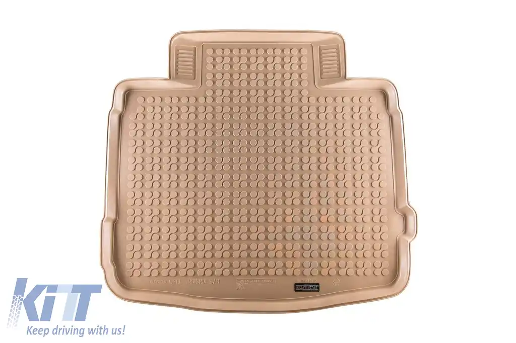 Covor de cauciuc pentru portbagaj de la Rezaw-Plast potrivit pentru Opel Insignia A hatchback, sedan 2008-2017 cu roată de rezervă mică, bej