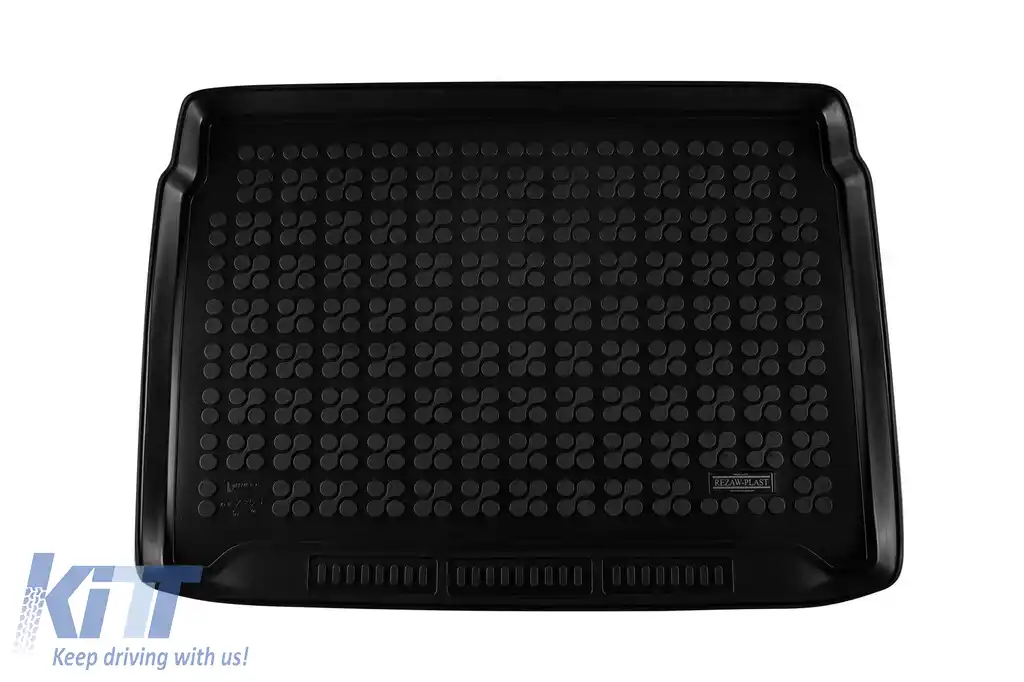 Covor de cauciuc pentru portbagaj de la Rezaw-Plast, potrivit pentru Peugeot 2008 după 2019, cu podeaua portbagajului în poziția superioară