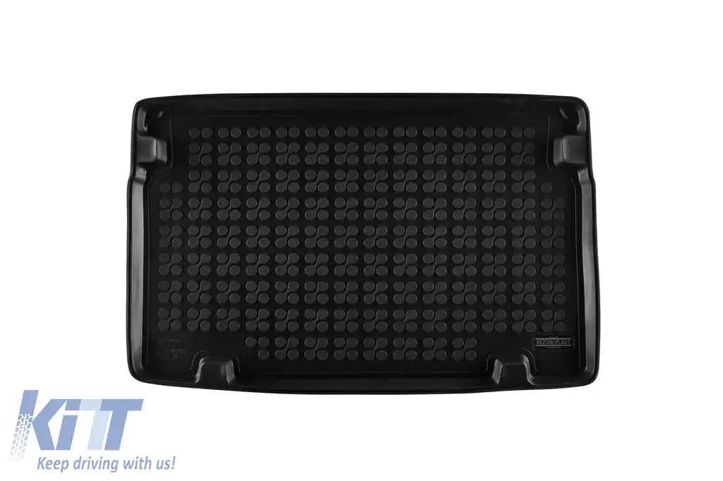 Covor de cauciuc pentru portbagaj de la Rezaw-Plast potrivit pentru Renault Clio după 2019 cu podeaua portbagajului în poziția superioară