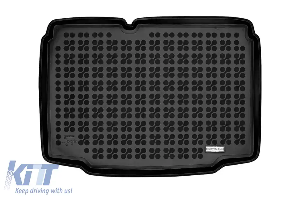 Covor de cauciuc pentru portbagaj de la Rezaw-Plast potrivit pentru Renault Clio după 2019 cu podeaua portbagajului în poziția inferioară