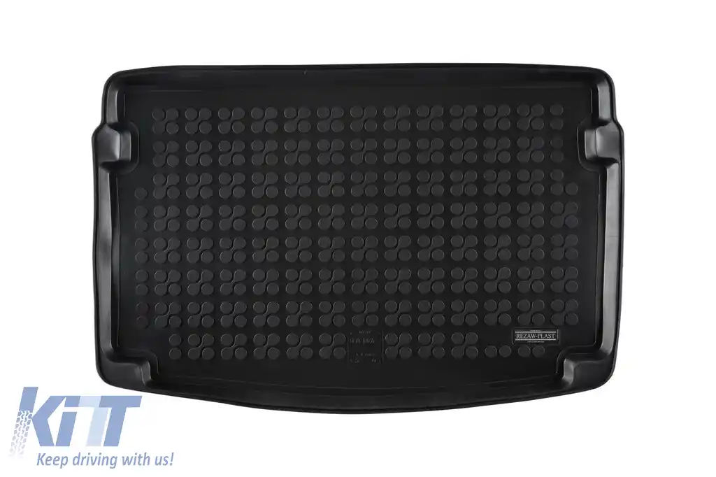 Covor de cauciuc pentru portbagaj de la Rezaw-Plast, potrivit pentru Seat Ibiza după 2017, cu podeaua portbagajului în poziția superioară