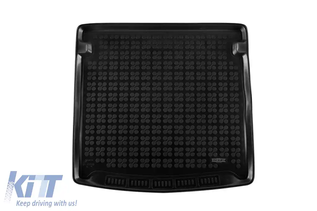 Covor de cauciuc pentru portbagaj de la Rezaw-Plast, potrivit pentru VW Tiguan Allspace, Seat Tarraco după 2017, 7 locuri cu rândul 3 de scaune pliat