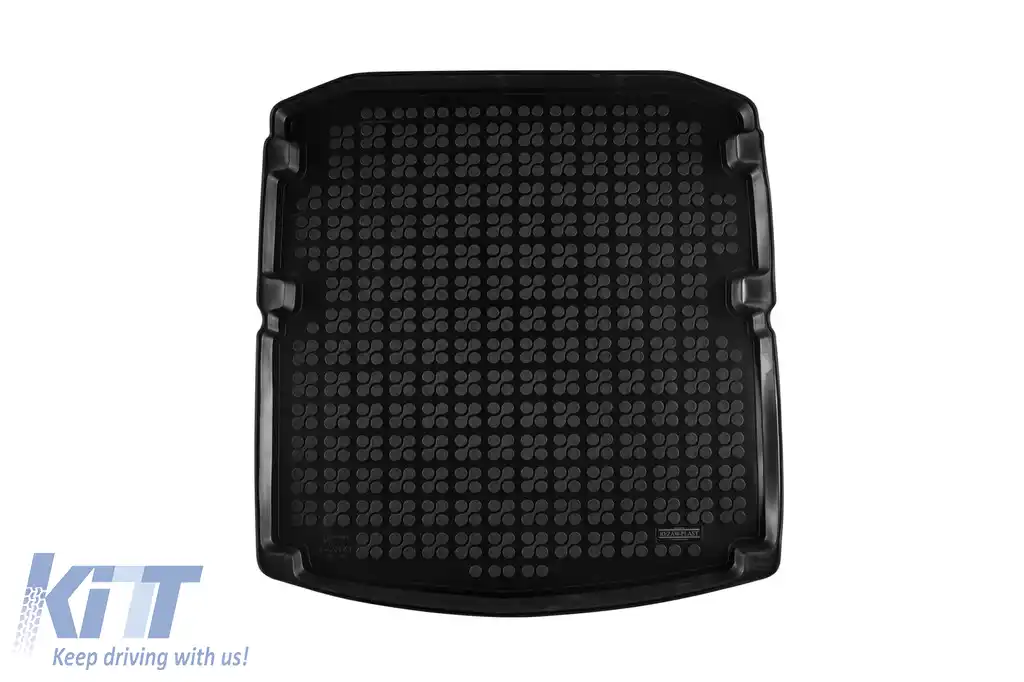 Covor de cauciuc pentru portbagaj de la Rezaw-Plast, potrivit pentru Skoda Octavia sedan după 2019, cu podeaua portbagajului în poziția superioară
