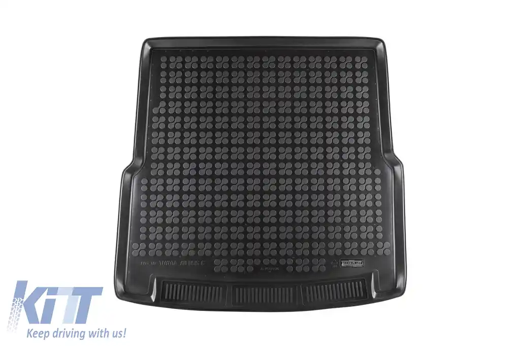 Covor de cauciuc pentru portbagaj de la Rezaw-Plast, potrivit pentru Toyota Avensis wagon 2009-2018 fără compartimente laterale de depozitare, negru
