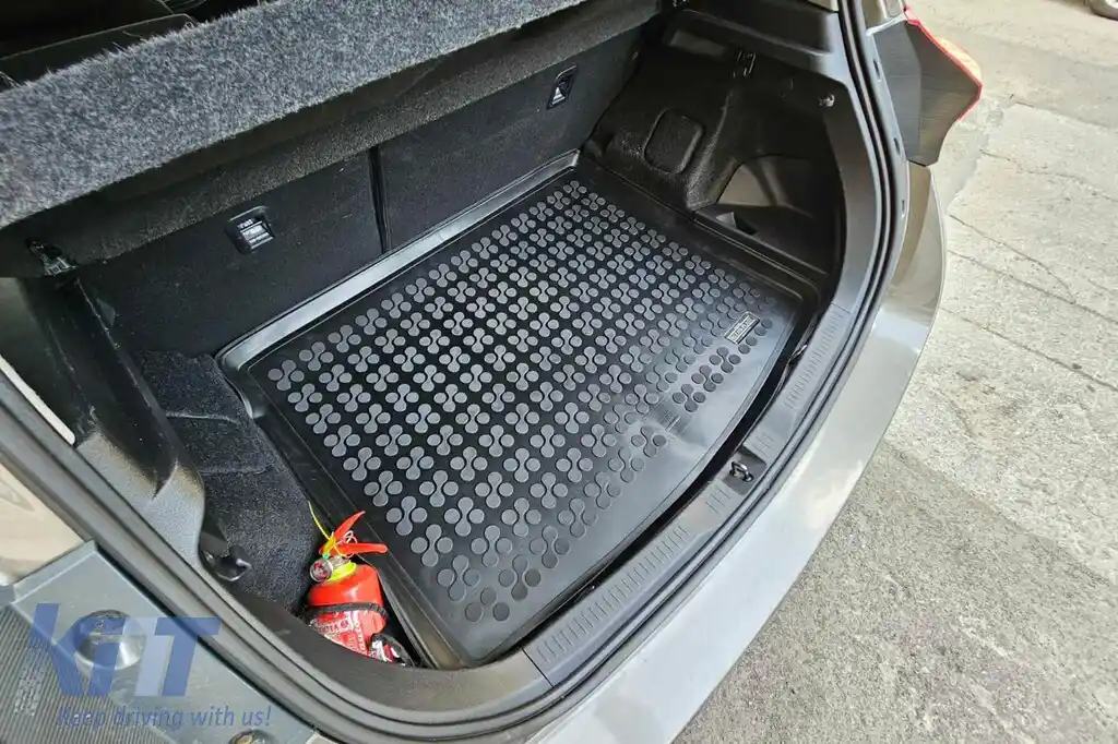 Covor de cauciuc pentru portbagaj de la Rezaw-Plast, potrivit pentru Toyota Auris hatchback, hatchback hibrid 2012-2018 fără pachet Comfort-image-6218772