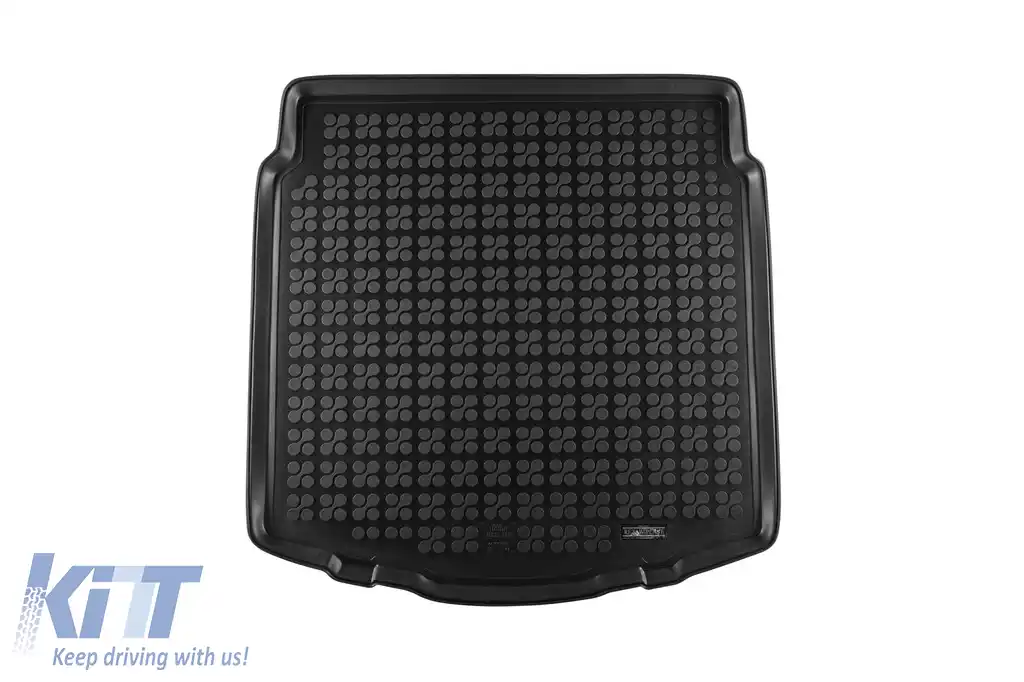 Covor de cauciuc pentru portbagaj de la Rezaw-Plast potrivit pentru Toyota Auris break, break hibrid 2012-2018 cu podeaua portbagajului în poziția inferioară, versiunea Premium, cu pachetul Comfort