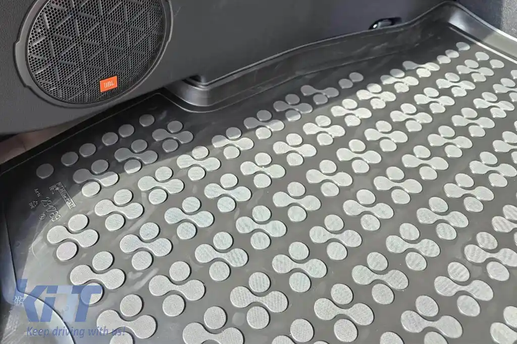 Covor de cauciuc pentru portbagaj de la Rezaw-Plast, potrivit pentru Toyota Rav4, Rav4 hibrid după 2018, cu roată de rezervă mică și unelte în portbagaj-image-6218832