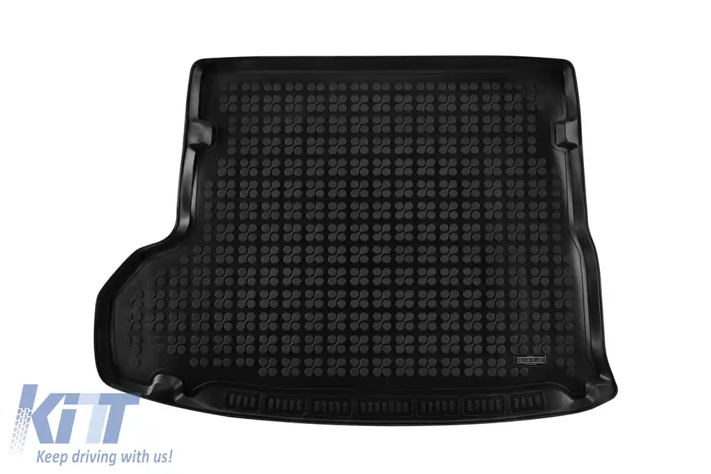 Covor de cauciuc pentru portbagaj de la Rezaw-Plast, potrivit pentru Toyota Highlander XV50 hibrid 2013-2019 cu 7 locuri și cu rândul 3 de scaune pliat