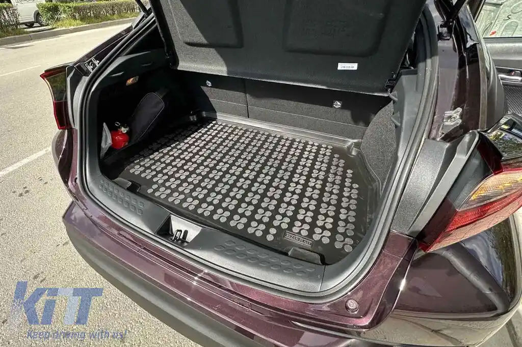 Covor de cauciuc pentru portbagaj de la Rezaw-Plast, potrivit pentru Toyota C-HR după 2019, pentru versiunea pe benzină și hibridă-image-6218908