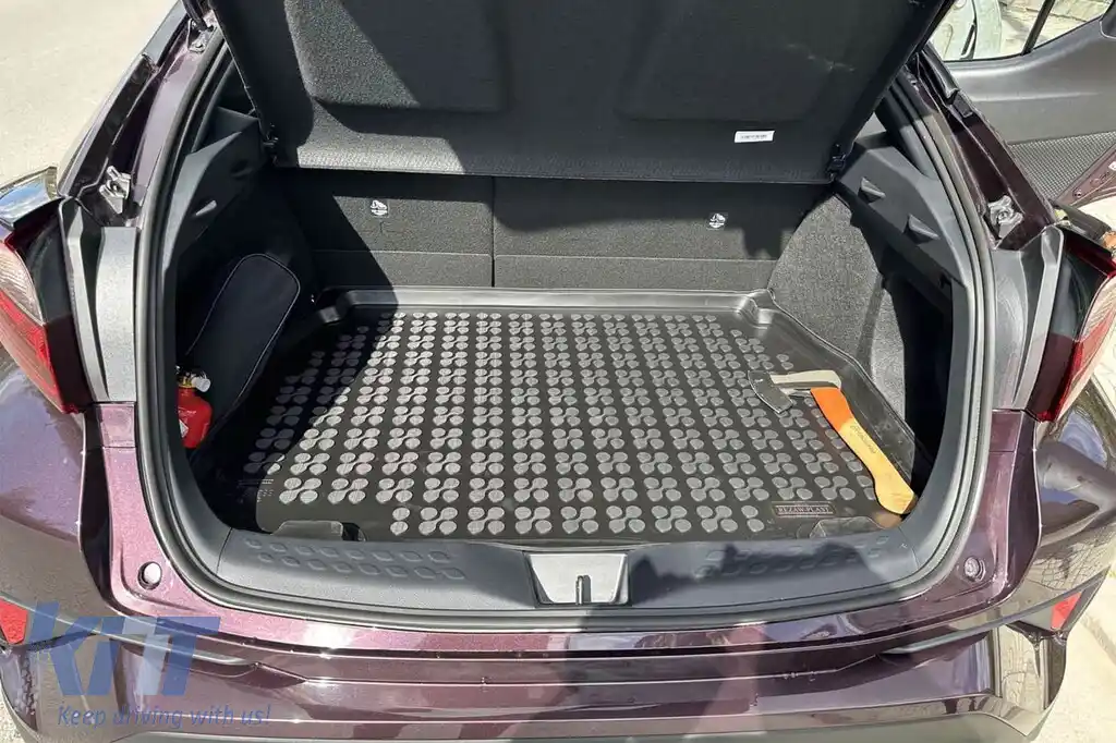 Covor de cauciuc pentru portbagaj de la Rezaw-Plast, potrivit pentru Toyota C-HR după 2019, pentru versiunea pe benzină și hibridă-image-6218909