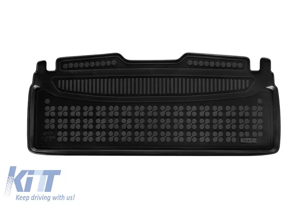 Covor de cauciuc pentru portbagaj de la Rezaw-Plast, potrivit pentru Volkswagen Multivan T7, L1, versiune cu podea de portbagaj ajustabilă, PHeV, 7 locuri, 1 bucată, negru