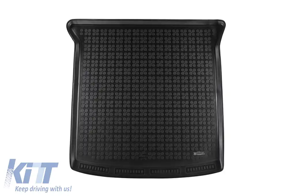 Covor de cauciuc pentru portbagaj de la Rezaw-Plast potrivit pentru VW Sharan după 2010 cu 7 locuri și cu rândul 3 de scaune pliat