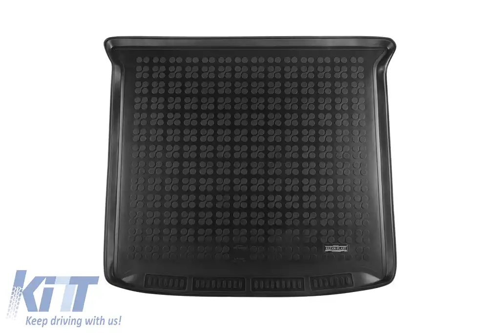 Covor de cauciuc pentru portbagaj de la Rezaw-Plast potrivit pentru VW Touran după 2015, 5-7 locuri cu podeaua portbagajului în poziția superioară