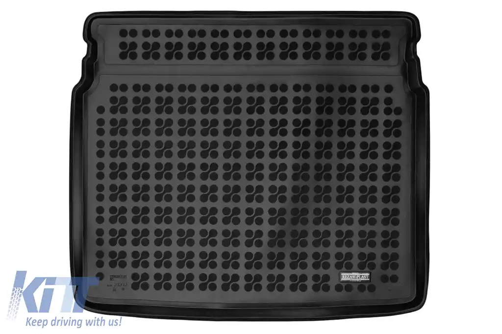 Covor de cauciuc pentru portbagaj de la Rezaw-Plast, potrivit pentru Audi Q3 după 2018, cu podeaua portbagajului în poziția inferioară
