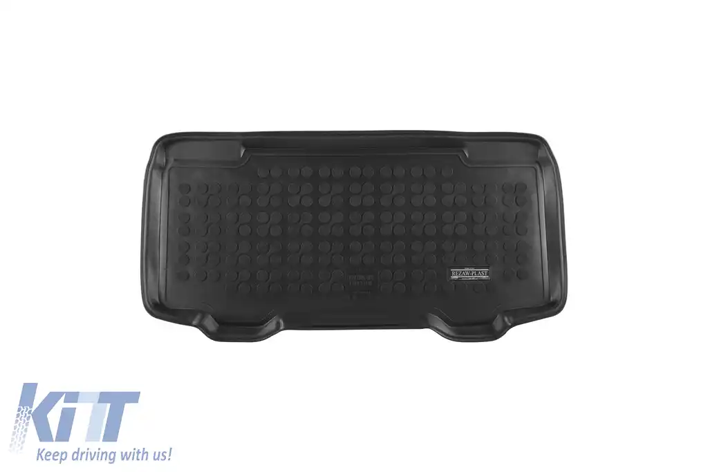 Covor de cauciuc pentru portbagaj de la Rezaw-Plast potrivit pentru Mini One Cooper după 2013 cu podeaua portbagajului în poziția inferioară pentru portbagaj