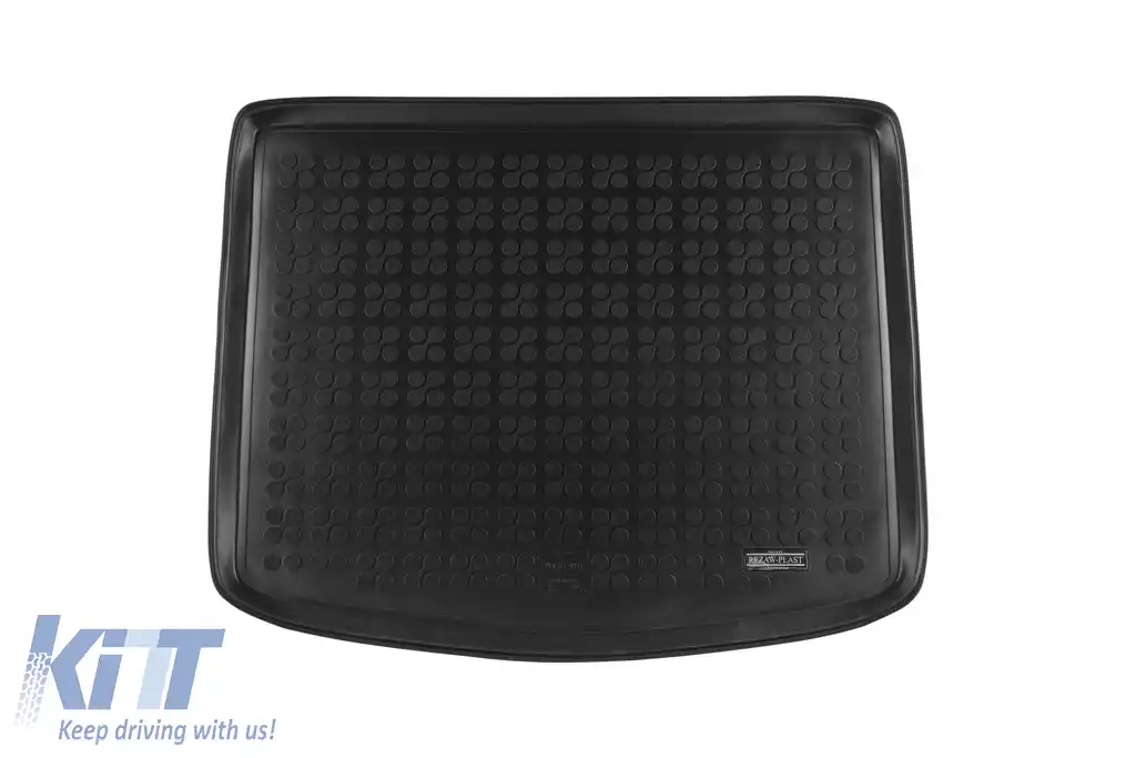 Covor de cauciuc pentru portbagaj de la Rezaw-Plast potrivit pentru Volvo V40 2012-2019 cu podeaua portbagajului în poziția superioară