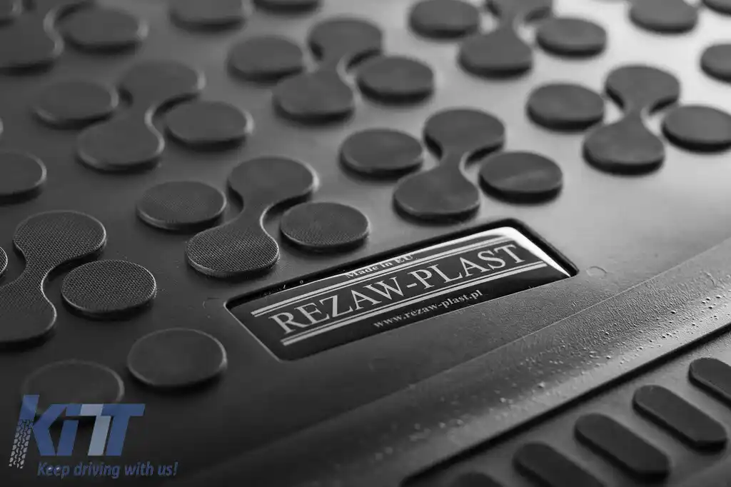 Covor de cauciuc pentru portbagaj de la Rezaw-Plast potrivit pentru Jeep Wrangler Unlimited JL 2018-2021, versiune cu podea de portbagaj ajustabilă 4xe PHeV, cu sistem audio Alpine, 4 uși, 1 bucată, n-image-6220028