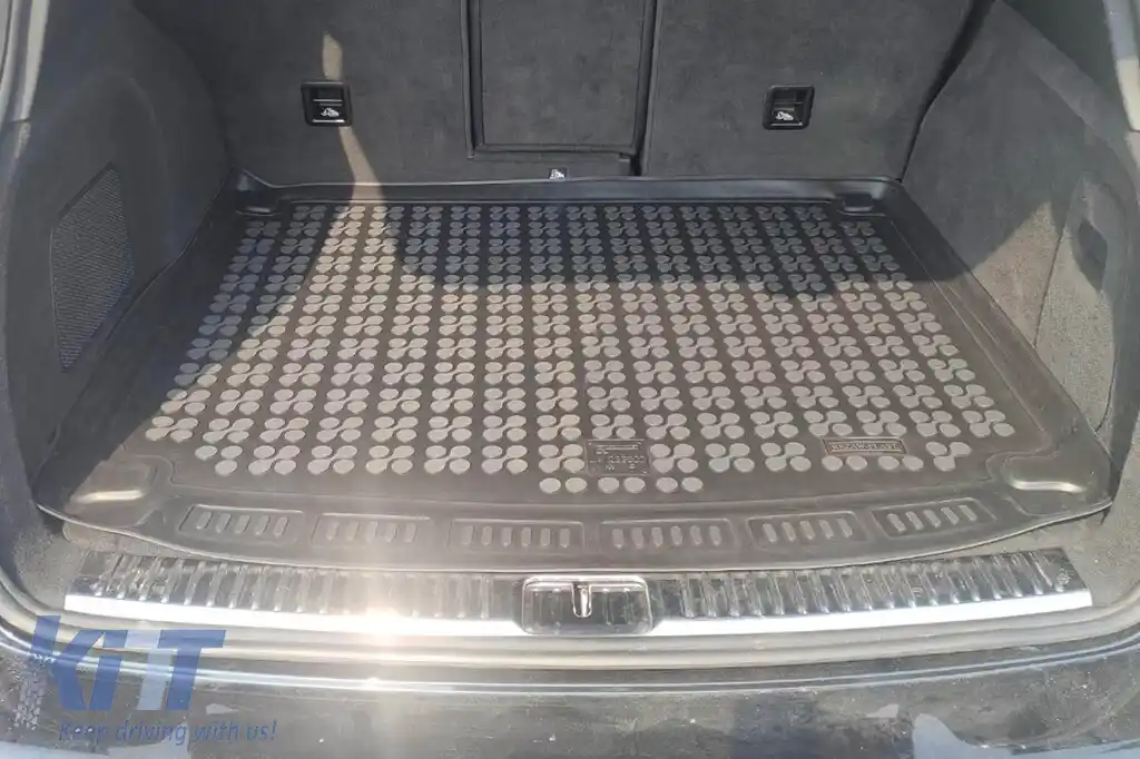 Covor de cauciuc pentru portbagaj de la Rezaw-Plast potrivit pentru Porsche Cayenne 2010-2017 fără subwoofer, negru-image-6220174