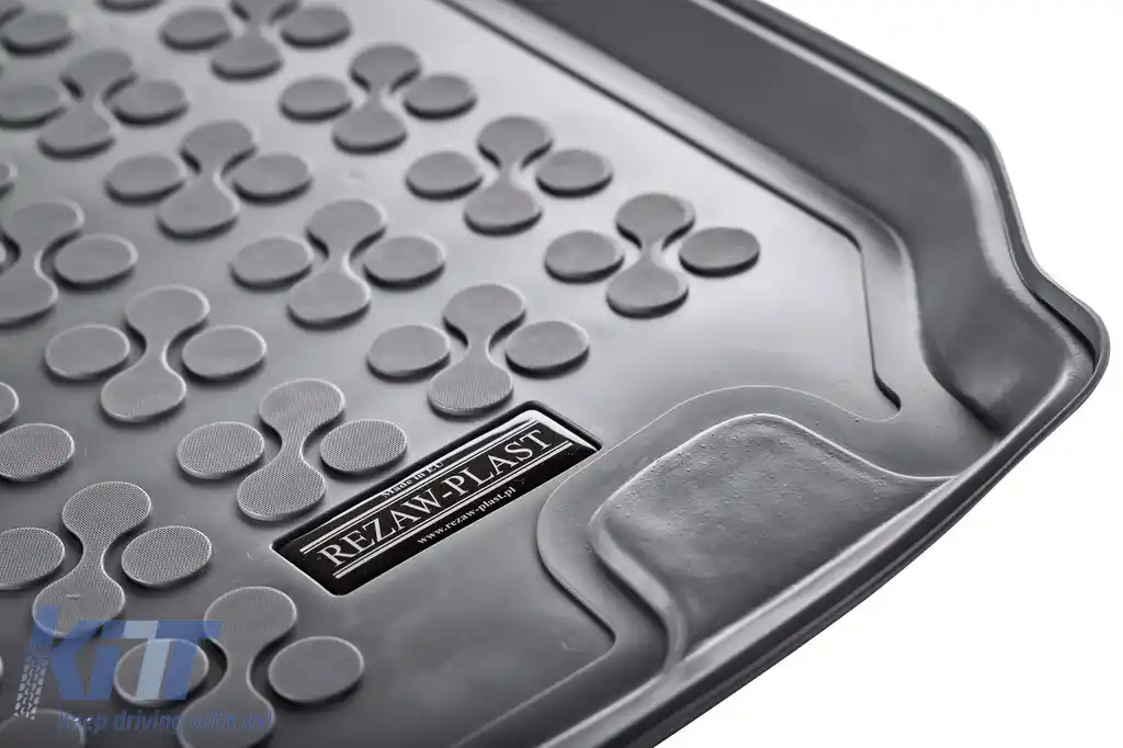 Covor de cauciuc pentru portbagaj de la Rezaw-Plast potrivit pentru Porsche Cayenne 2010-2017 fără subwoofer, gri-image-6220179